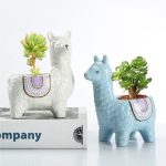 Adorable Alpaca Shaped Succulent Planter