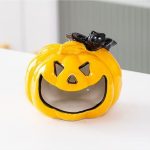 Festive Ceramic Pumpkin Candle Holder