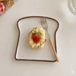 Creative Toast-Shaped Ceramic Plate
