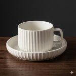 Elegant Ceramic Coffee Cup & Saucer Set